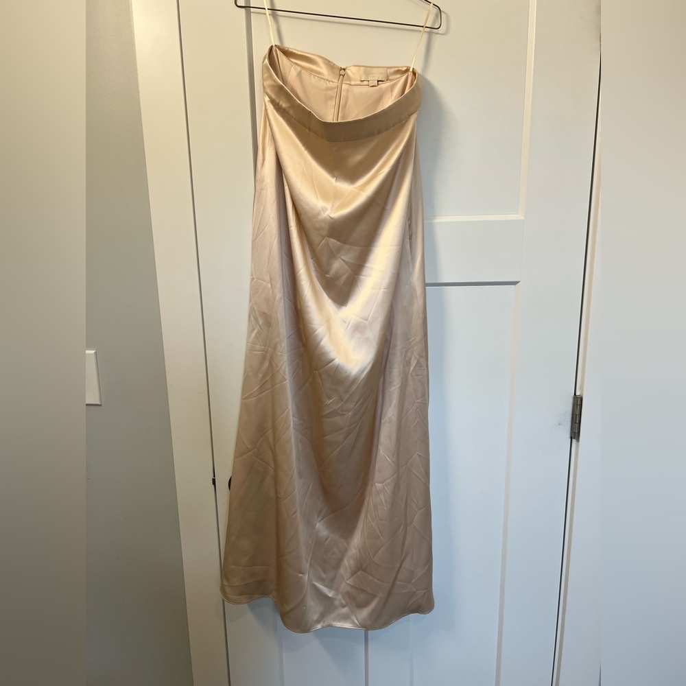 J. Crew Collection Silk Peach/Pink maxi skirt